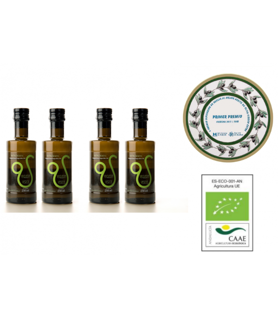 Pack 4x250 ml Picual GOURMET ECOLOGICO VIRGEN EXTRA